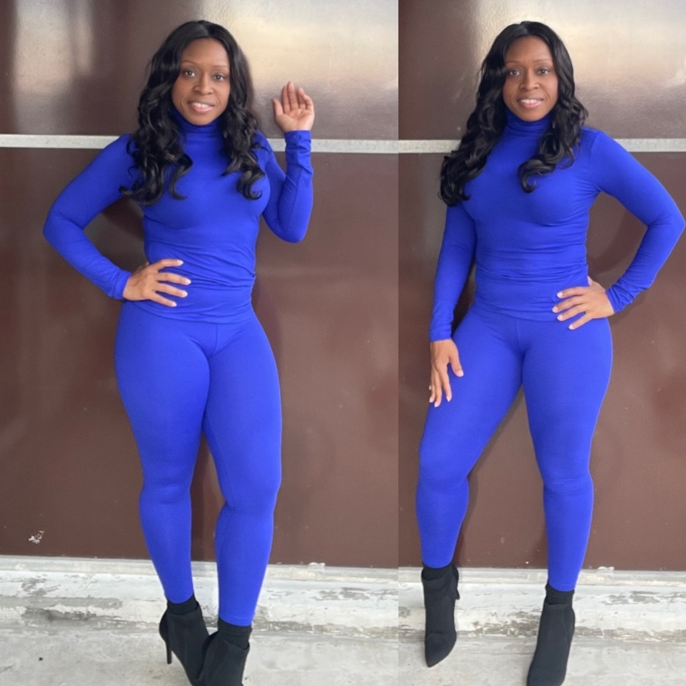TURTLENECK PANTS SET,PLUS SIZE AVAILABLE!